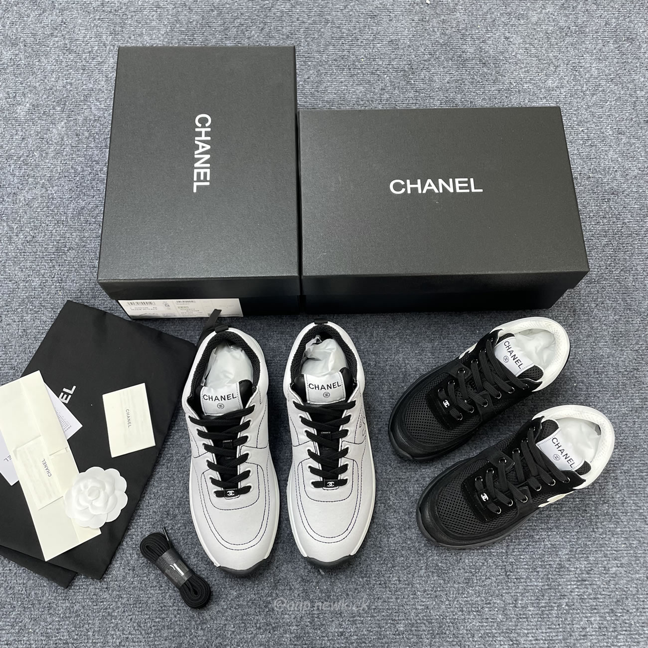 Chanel Low Top Trainer Black White G38299 Y55720 K3845 (4) - newkick.org